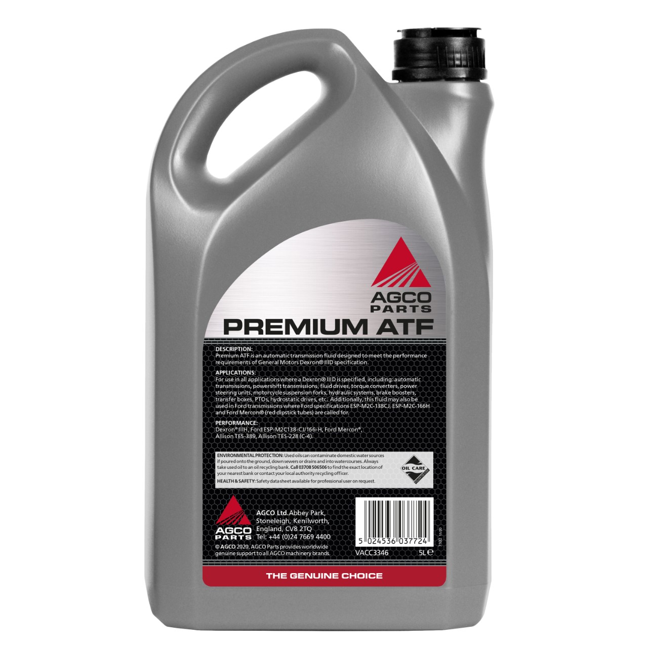 AGCO Parts Premium ATF Fluid 5L VACC3346 | AGCO Parts