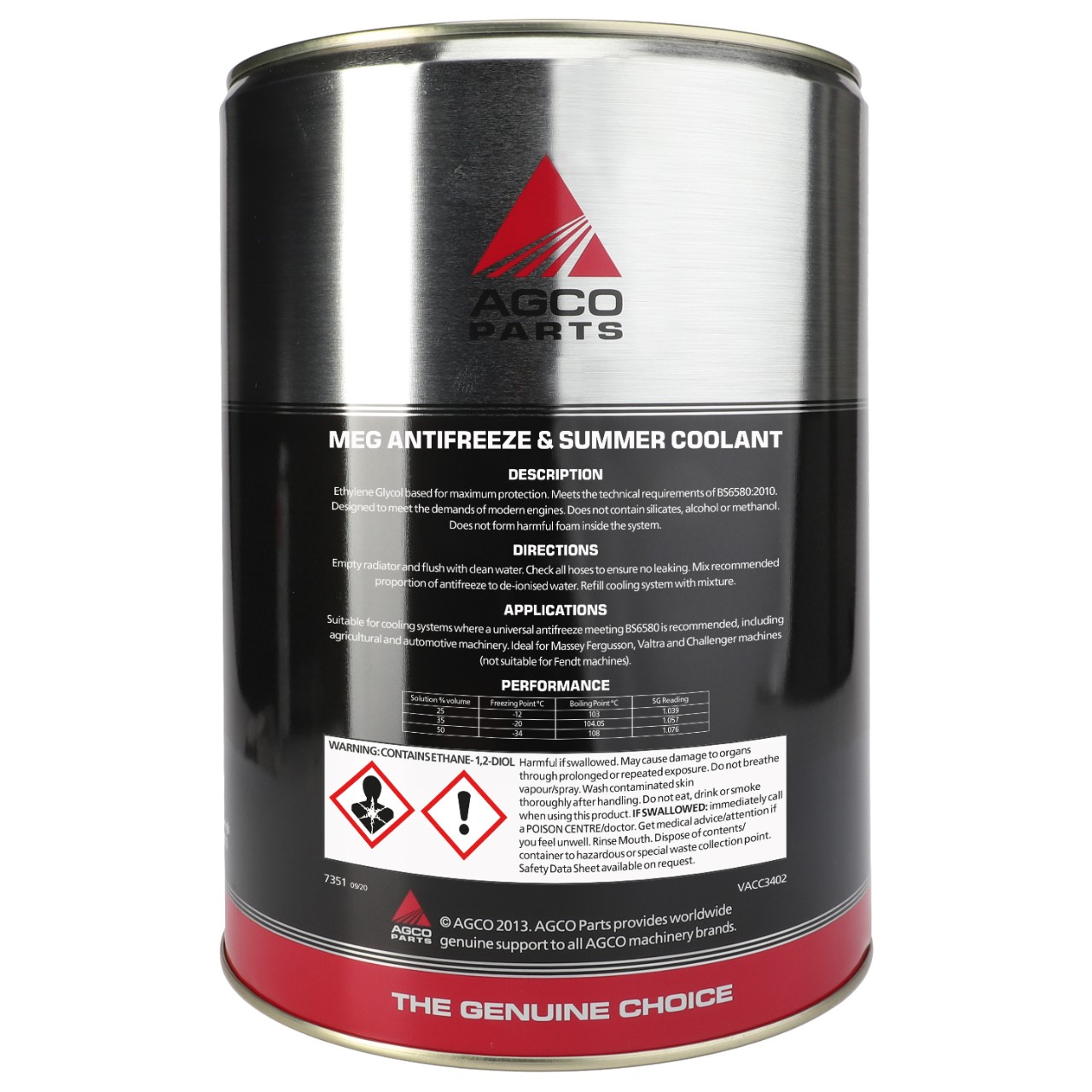 AGCO Parts Universal MEG AntiFreeze 20L AGCO UKB2B2C Site